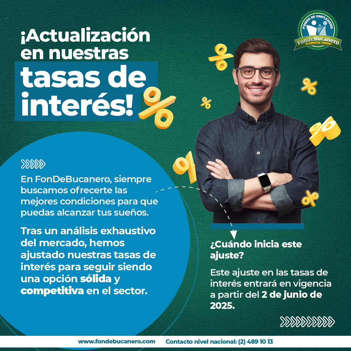 !Actualización en nuestras tasas de interés¡
